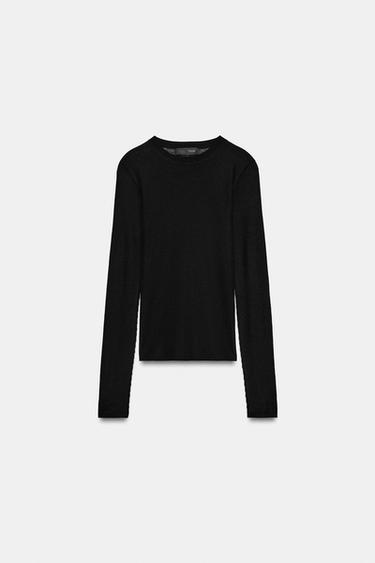 CUERPO MANGA LARGA - Negro de Zara