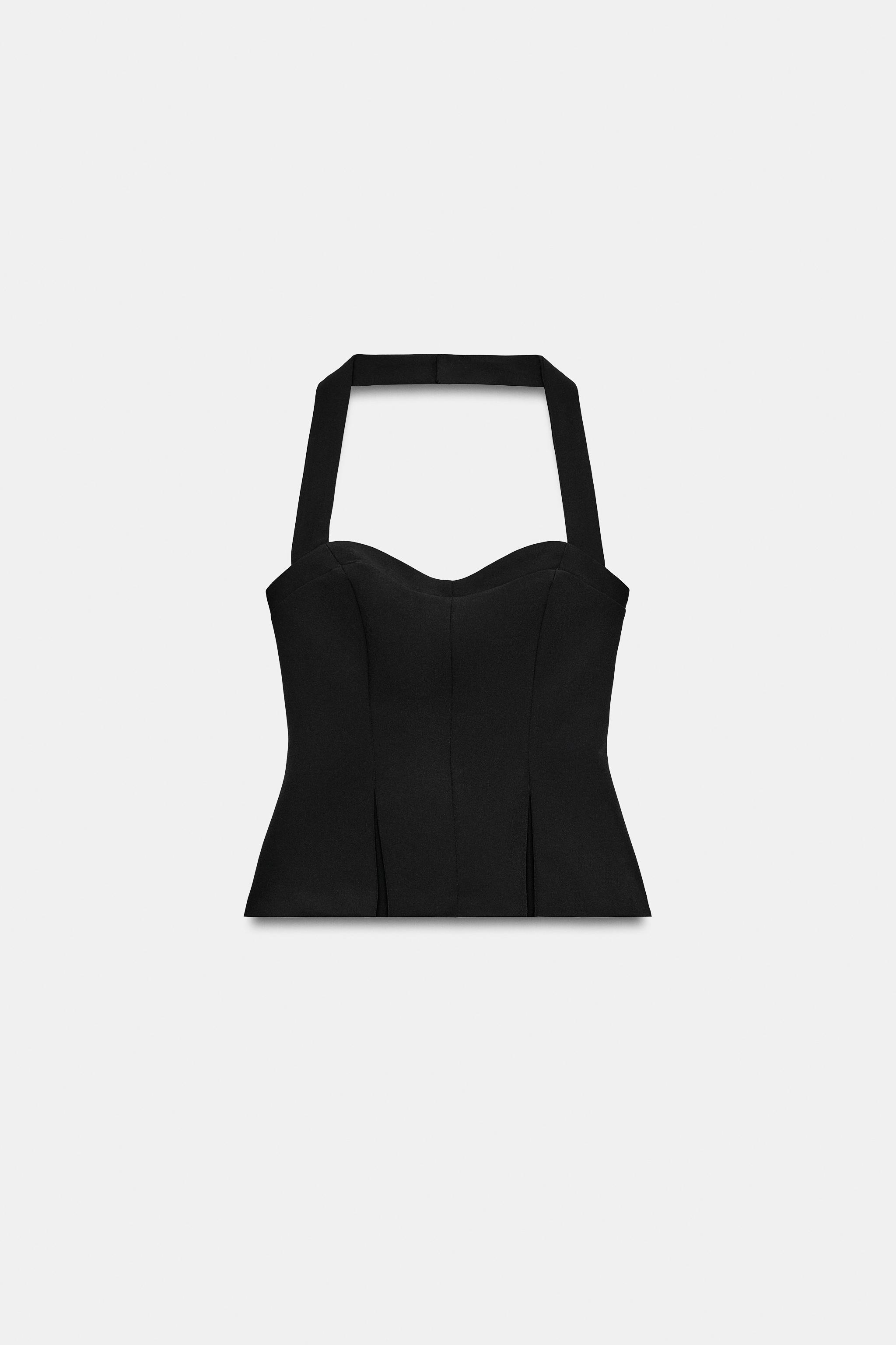 PLEATED HALTER TOP