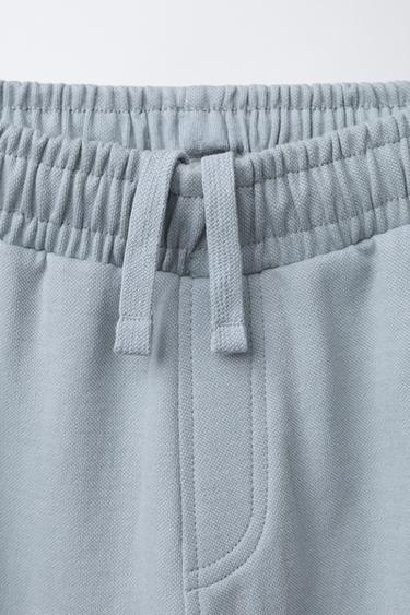 ENSEMBLE INTERLOCK PIQUÉ POLO ET PANTALON - Gris perle de Zara - Image 6