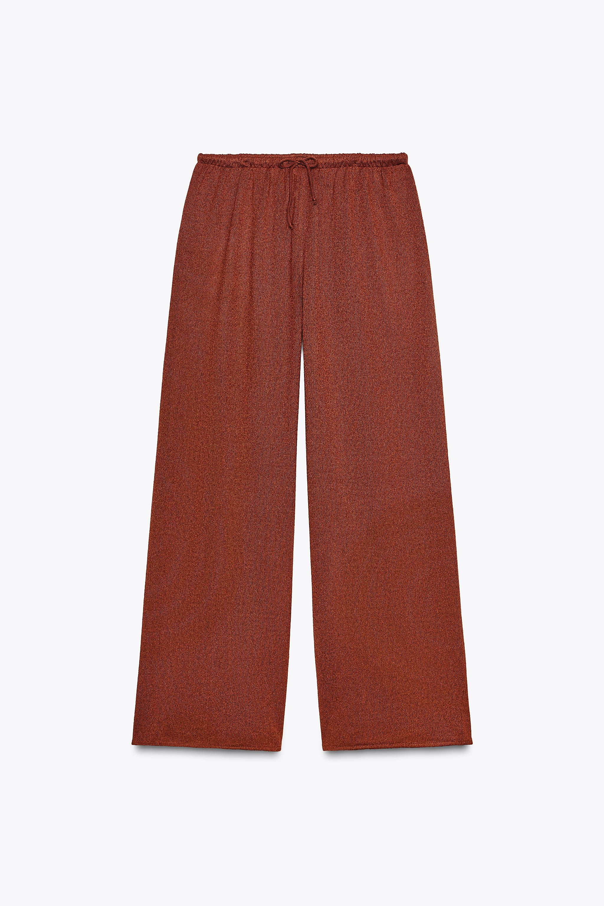 【ZARA】ラスティックストレートパンツ 1058/162/746 ラスティックストレートパンツ - ライトベージュ | ZARA Japan