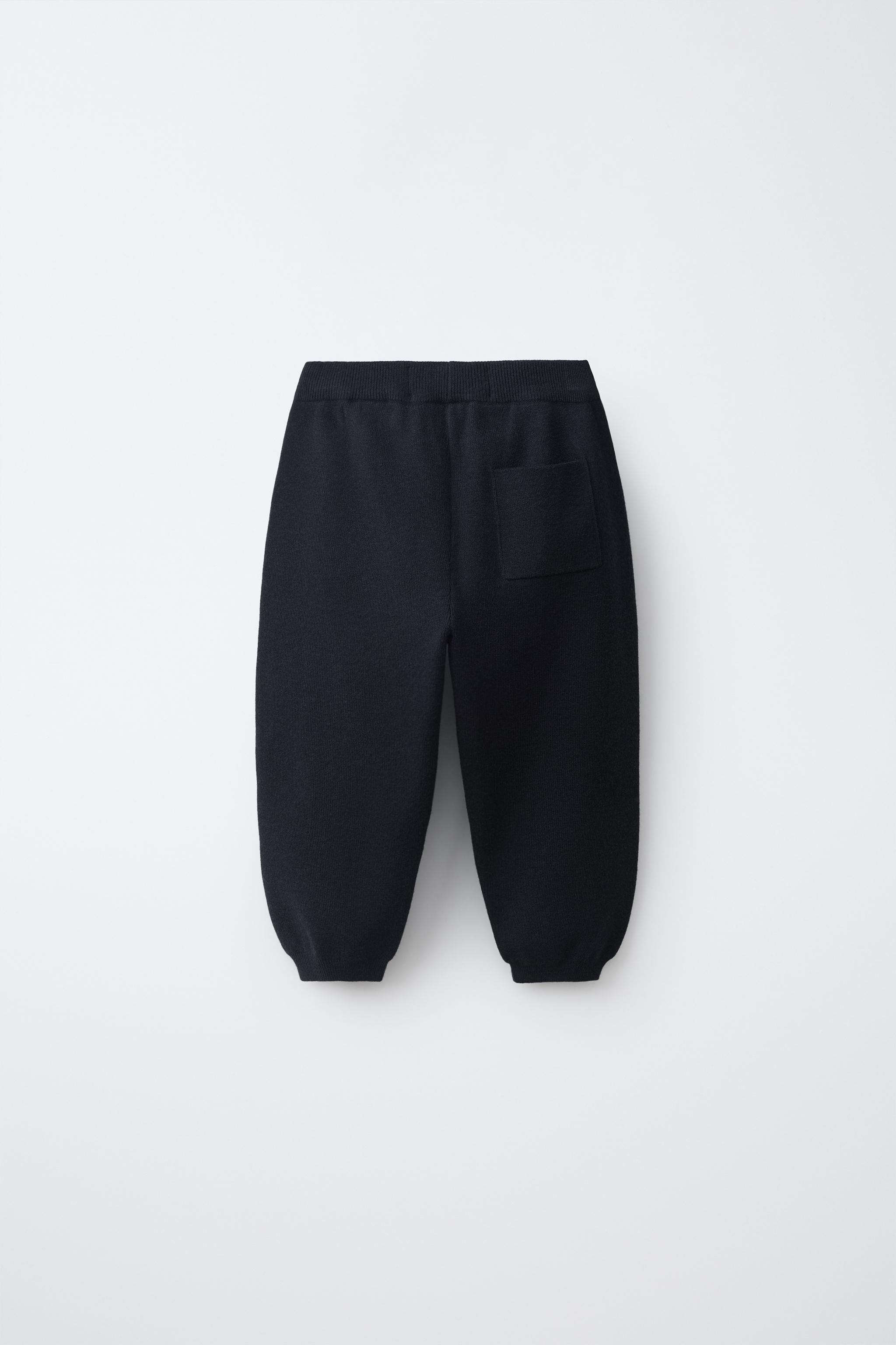 KNIT JOGGER PANTS — Navy blue
