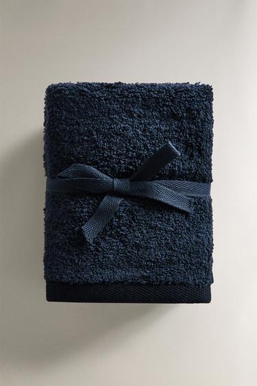 PACK TOALLAS TOCADOR ALGODÓN PREMIUM (PACK DE 3) - Azul tinta de Zara