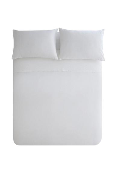 COTTON AND LINEN DUVET COVER WITH RAISED DESIGN - White by Zara