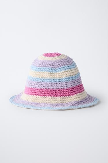CHAPEAU BOB EN MAILLE CROCHET - Rose de Zara