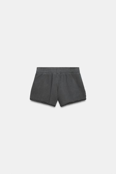 WASHED LACE SHORTS - Blue / Grey by Zara - Image 4