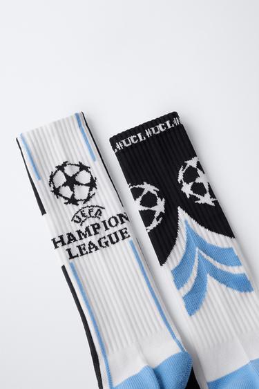 LOT DE DEUX CHAUSSETTES LONGUES UEFA CHAMPIONS LEAGUE ® - Blanc / Noir de Zara - Image 2