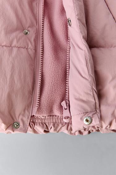 VESTE MATELASSÉE À CAPUCHE - Rose de Zara - Image 5