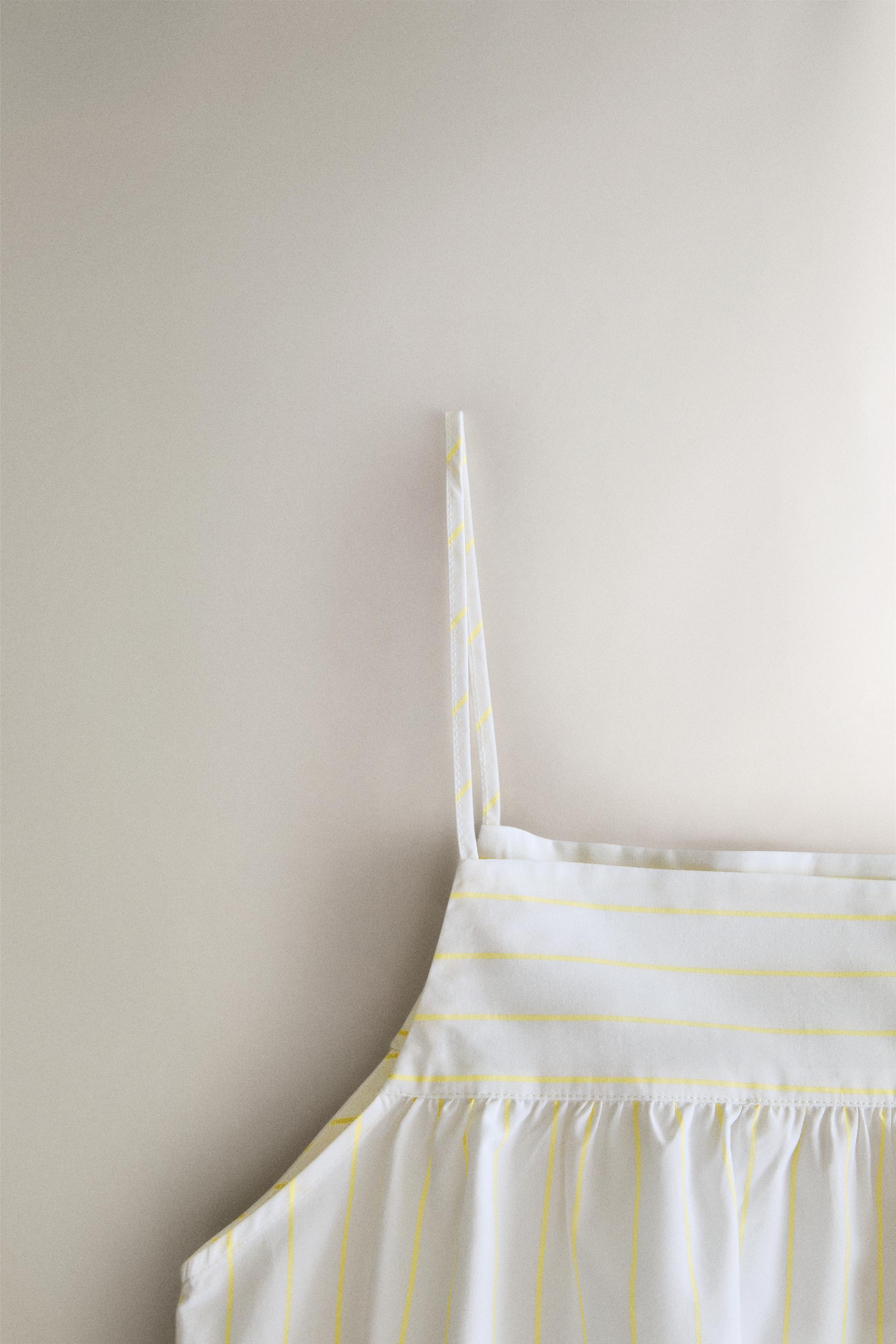 STRIPED STRAPPY TOP — Yellow