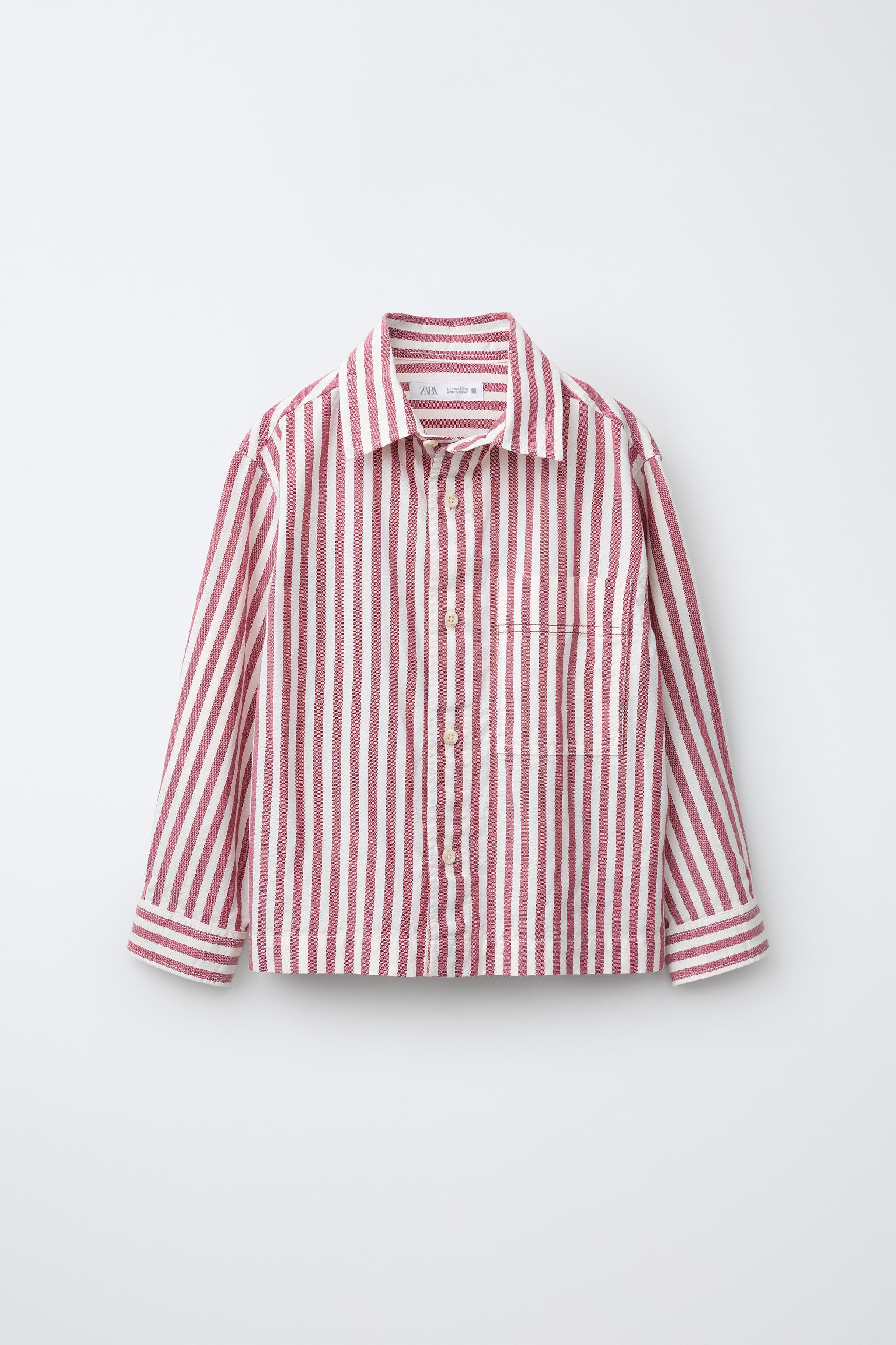 CHEMISE À POCHE IMPRIMÉ RAYURES