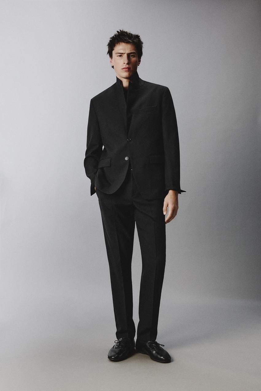 WOOL BLEND SUIT PANTS - Black | ZARA United States WOOL BLEND SUIT PANTS - Black | ZARA United States
