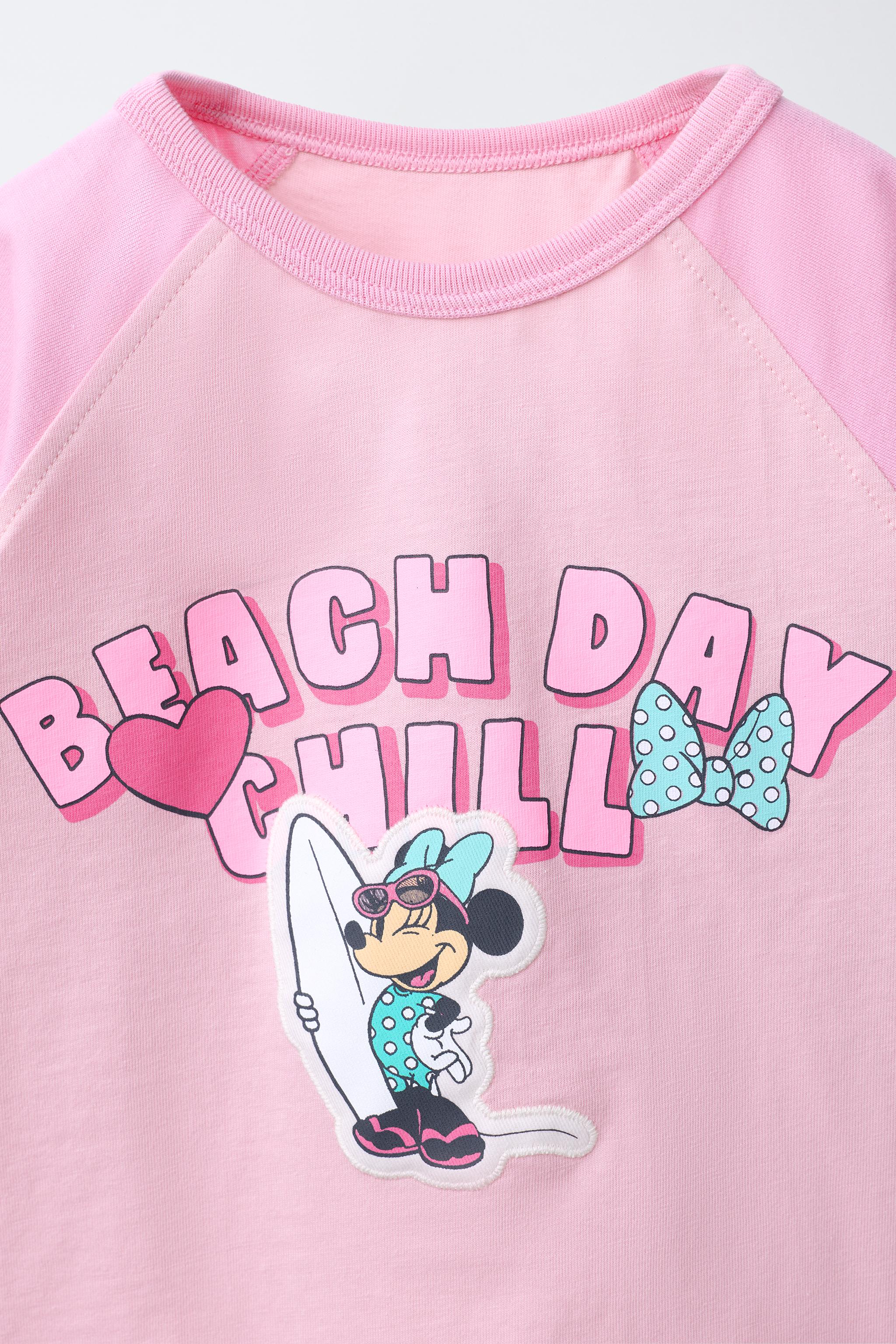 ミニーマウス ©ディズニー ラグランTシャツ - ピンク | ZARA Japan / 日本