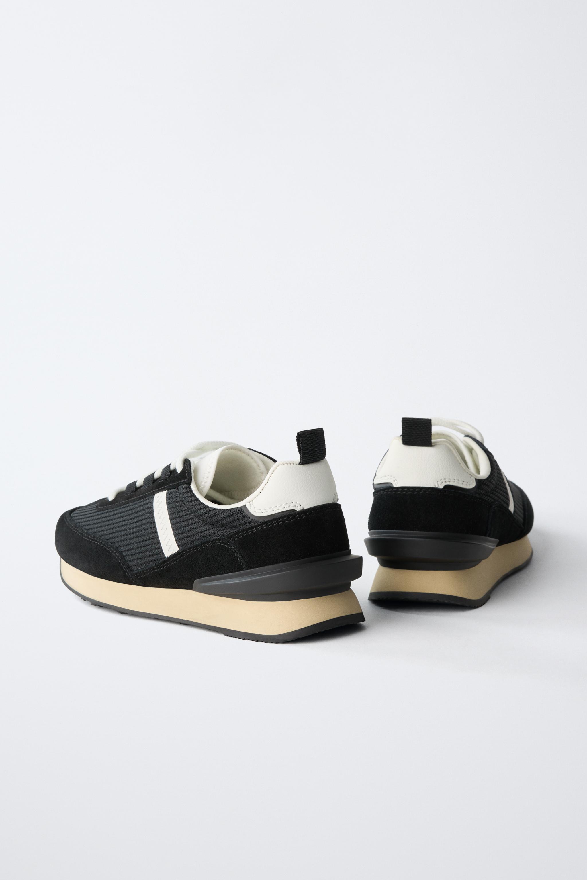SPLIT LEATHER ATHLETIC SHOES