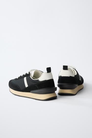 SPLIT SUEDE TRAINERS - Black by Zara - Image 5