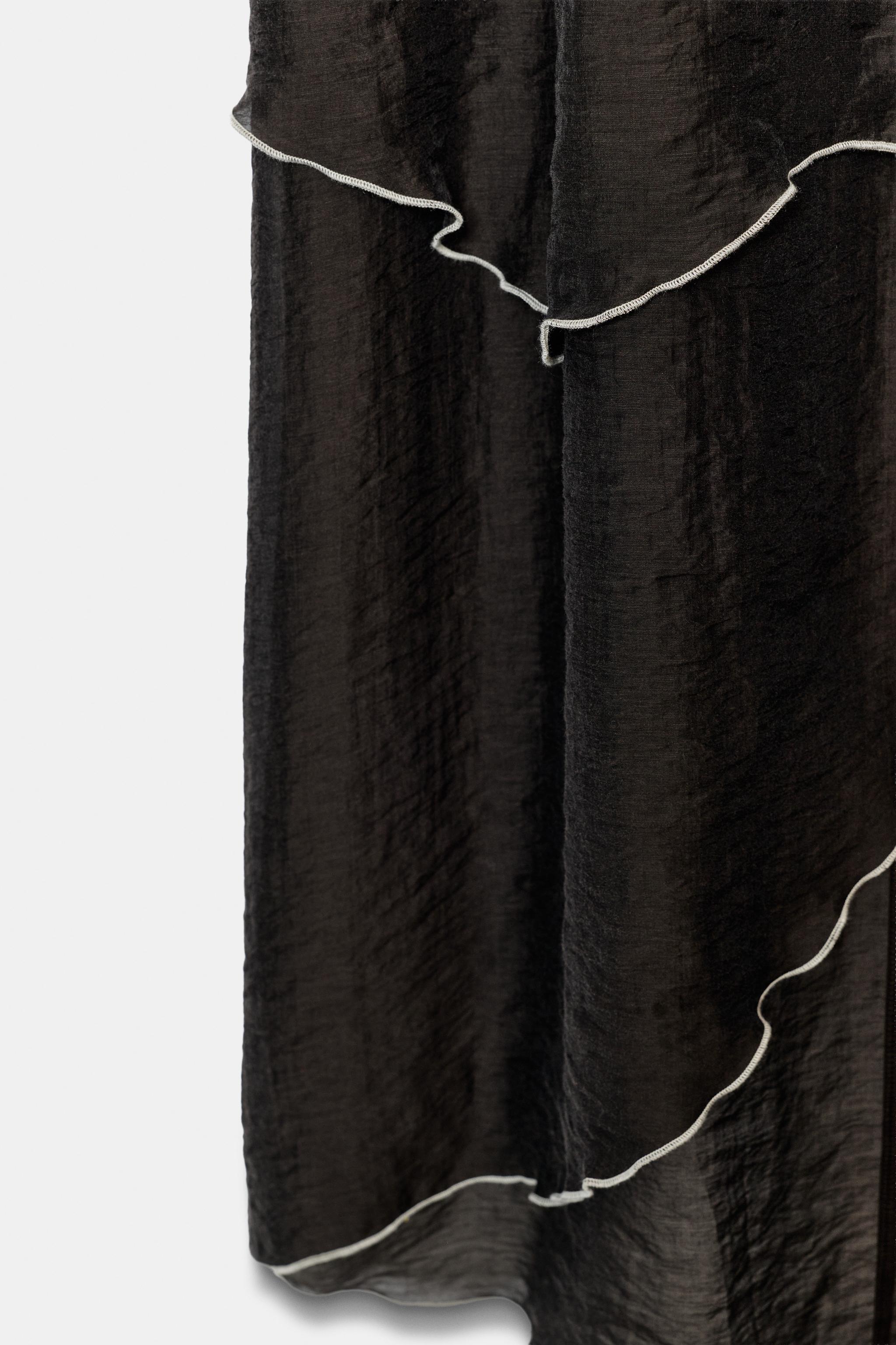Женские платья Zara RUFFLED MIDI DRESS — фото 11