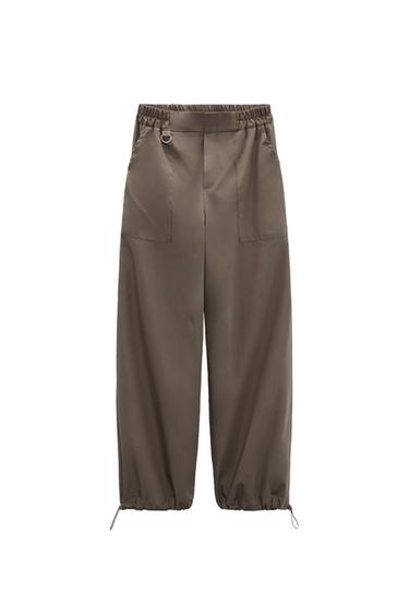 ADJUSTABLE HEM POPLIN PANTS