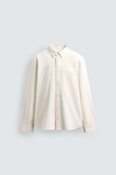 CHEMISE EN JEAN COUPE DÉCONTRACTÉE - Blanc de Zara - Image 6