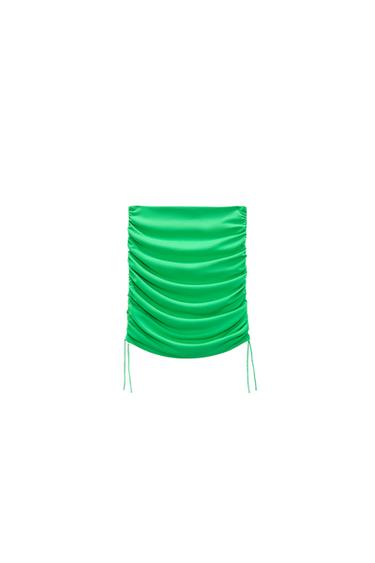 RUCHED MINI SKIRT