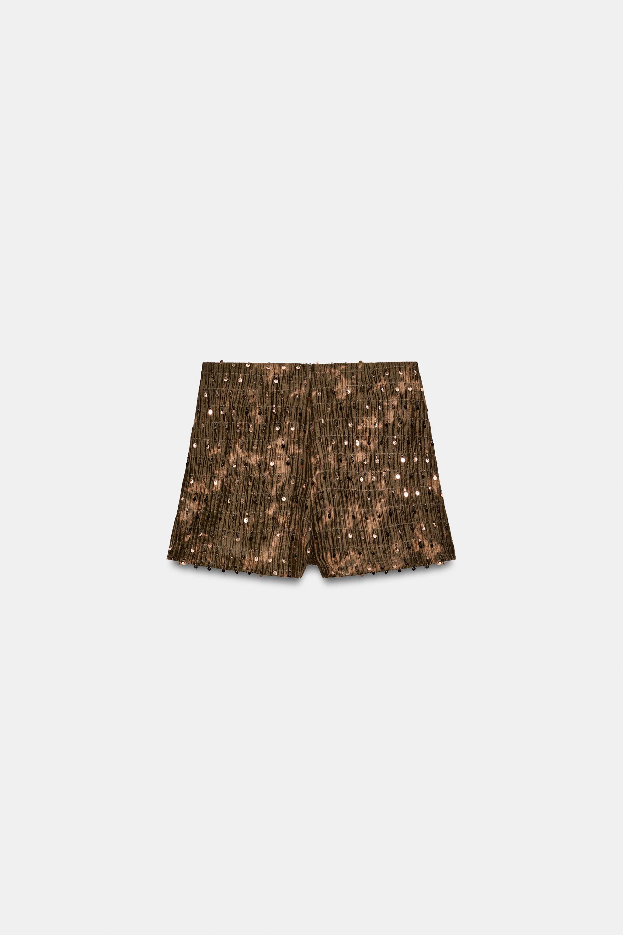 JUPE-PANTALON CROISÉE À PAILLETTES