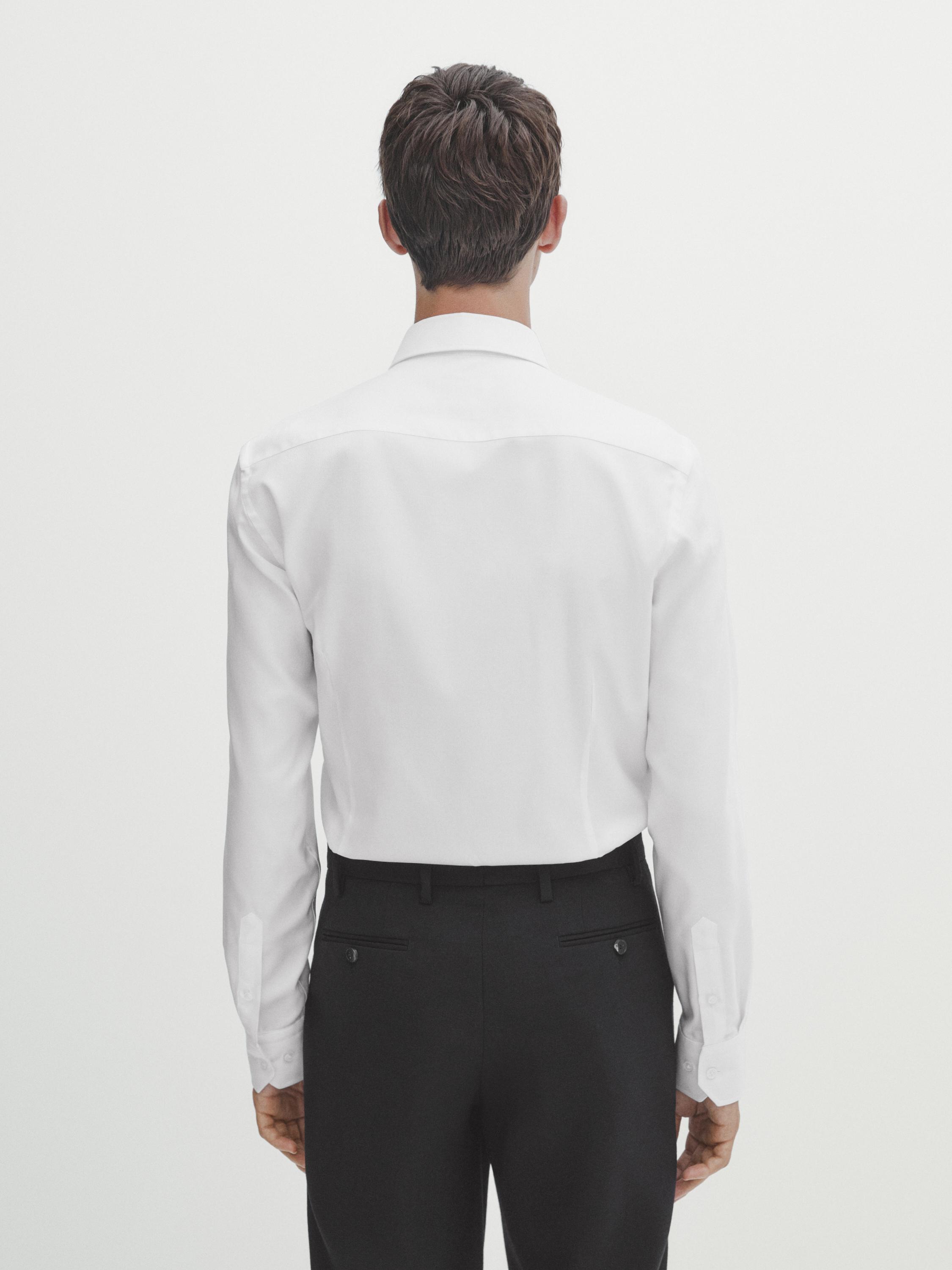 Slim fit easy iron Oxford shirt - White