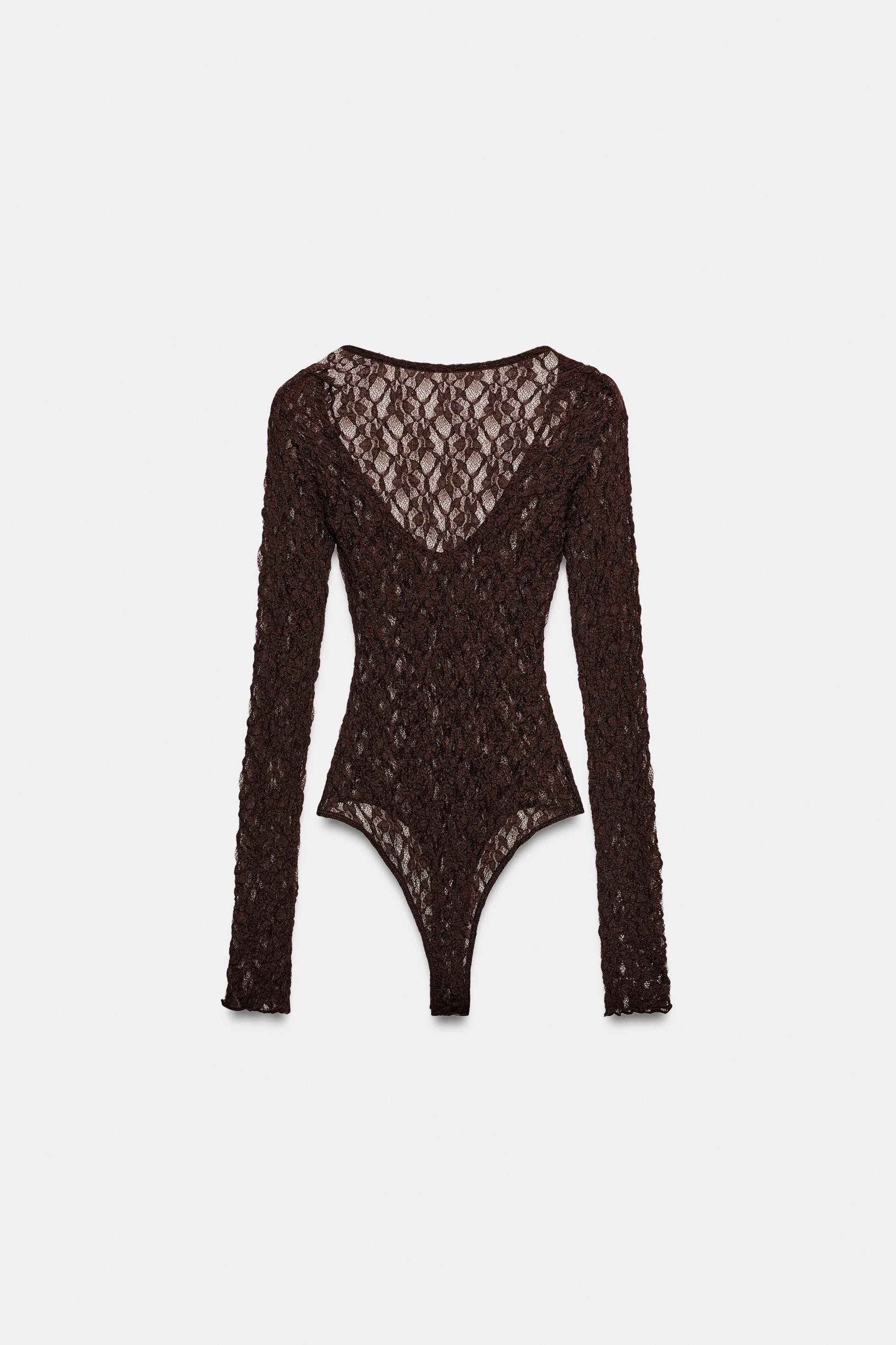 Open-Back Lace Bodysuit
