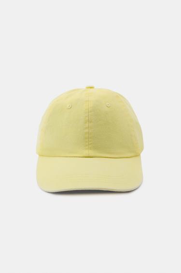 BONÉ COM EFEITO LAVADO - Amarelo-pastel da Zara