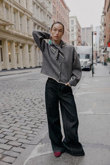 PUNTUZKO TXAKETA, BANDANA ETA PUNTILLAREKIN - Vigoré grisa, Zara-rena