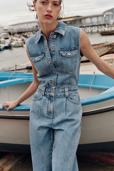 COMBINAISON DENIM Z1975 COUPE BALLON - Bleu moyen de Zara - Image 1
