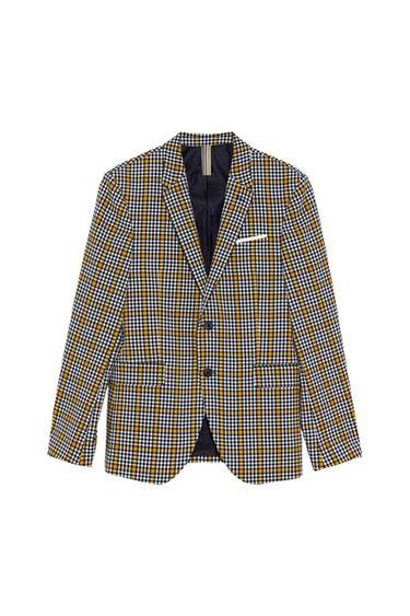 CHECKED BLAZER