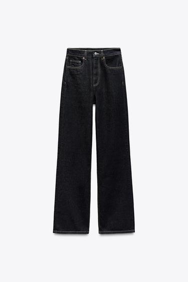 JEAN TRF WIDE LEG TAILLE HAUTE LONGUEUR COMPLÈTE - Bleu soutenu de Zara - Image 4