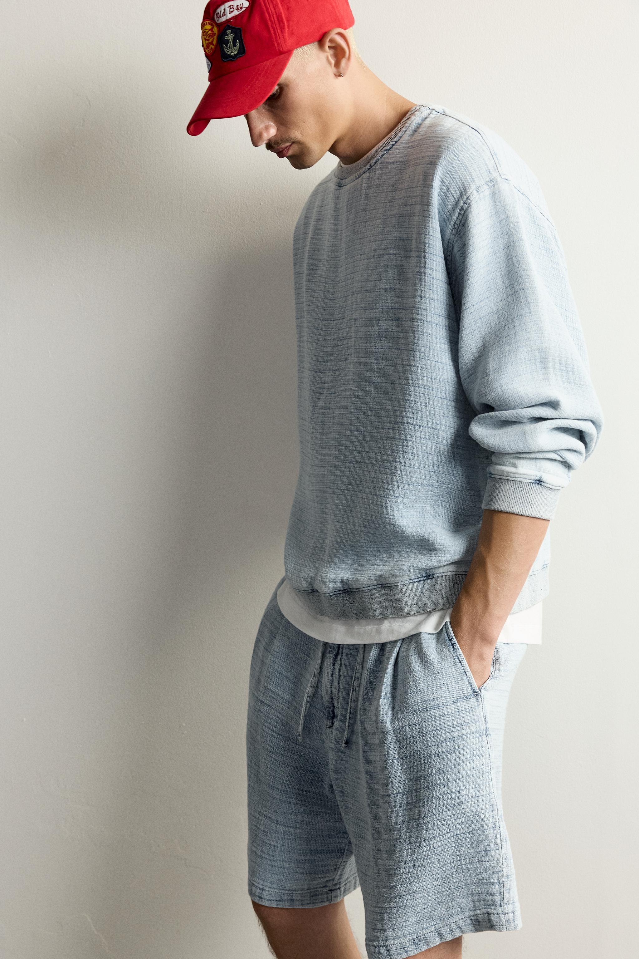 WASHED SOFT STRUCTURED SWEATSHIRT