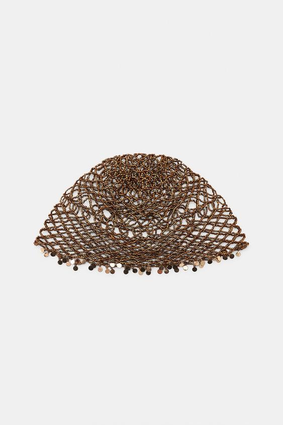 CASQUETTE FANTAISIE PAILLETTES - Bronze de Zara - Image 2
