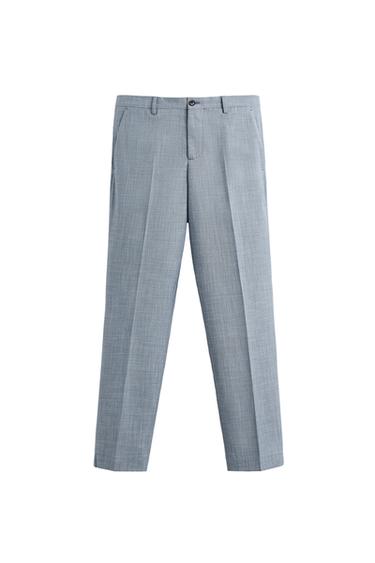 PANTALÓN TRAJE ESTRUCTURA - Azulado de Zara