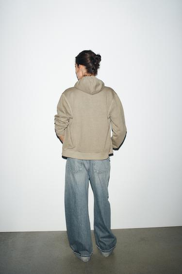 FADED-EFFECT HOODIE - Stone by Zara - Image 4