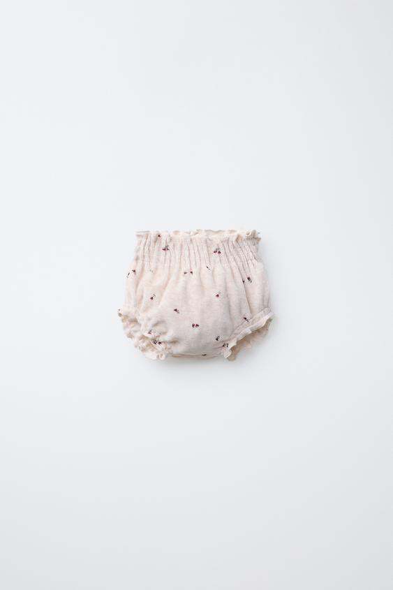 FLORAL VELOUR BRIEFS - Light beige by Zara - Image 0