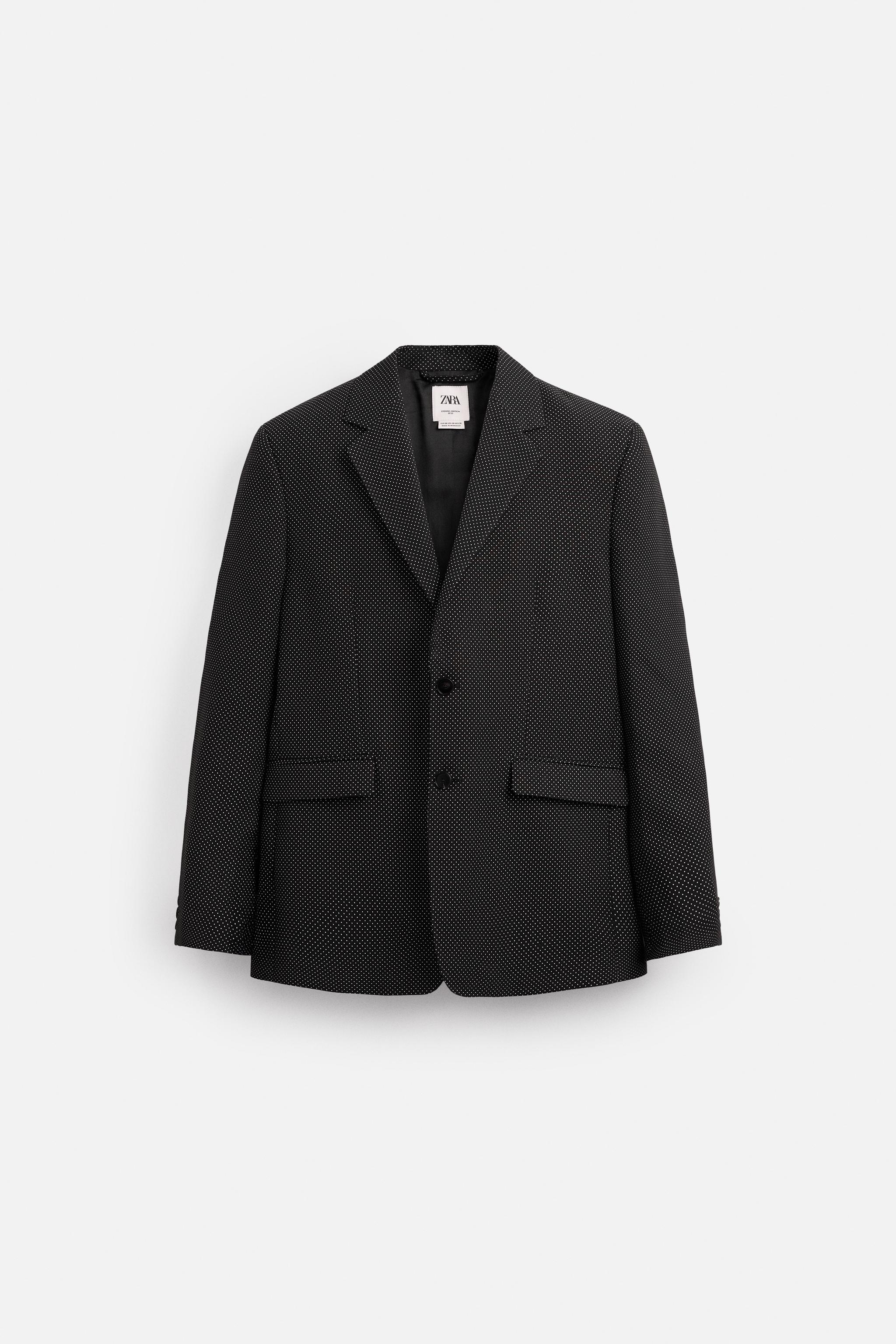 LIMITED EDITION POLKA DOT JACQUARD BLAZER - Black | ZARA