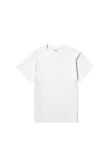 Zara WASHED SLIM FIT T-SHIRT - White