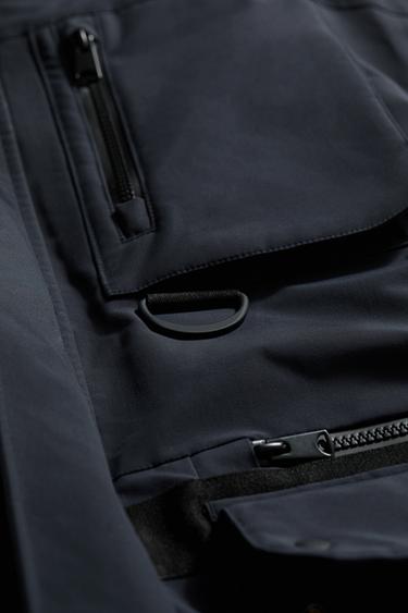 PARKA DÉPERLANTE - Bleu marine foncé de Zara - Image 4