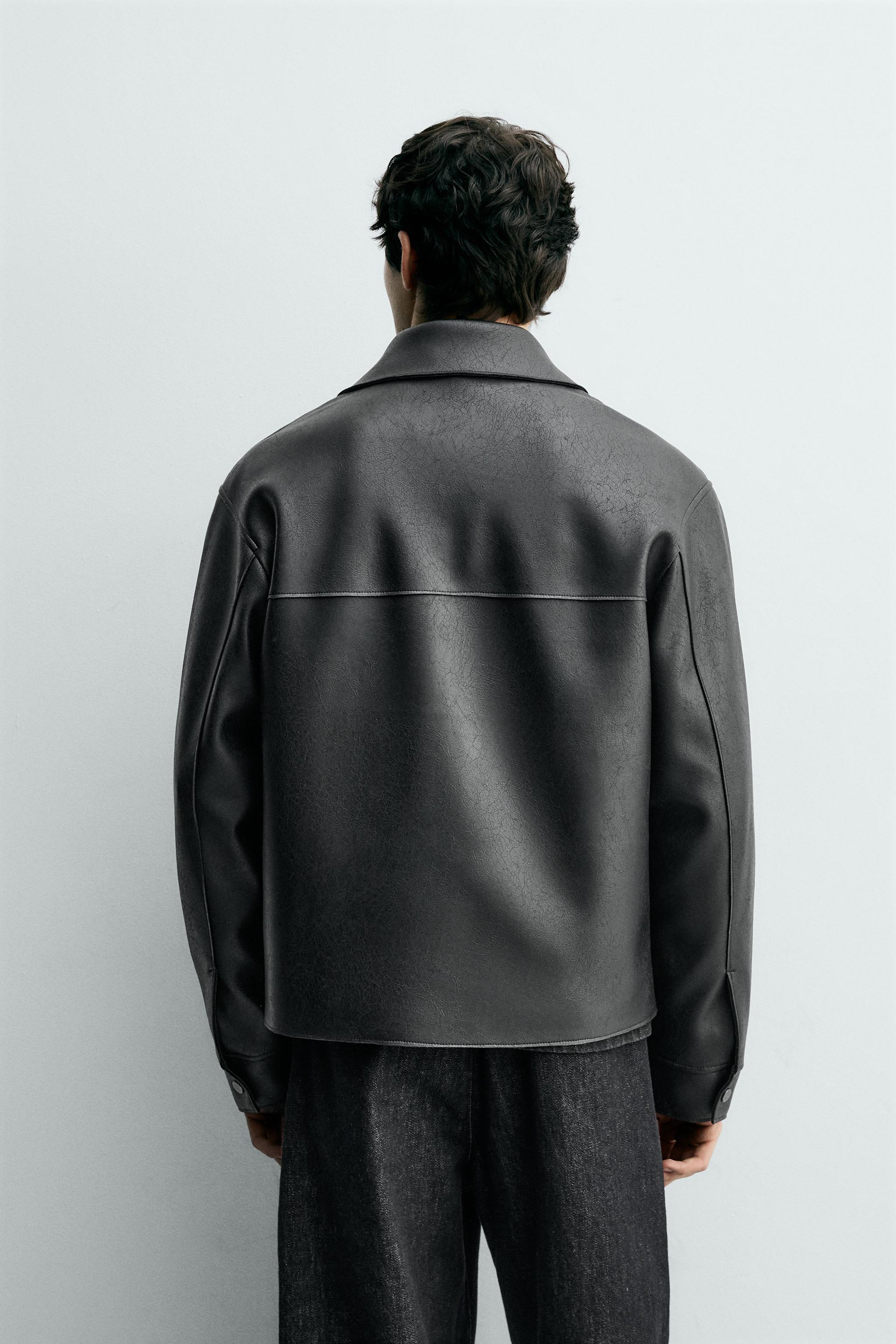 フェイクレザージャケット - ブラウン | ZARA Japan / 日本
