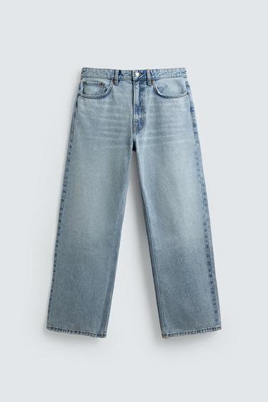 Zara LOOSE FIT JEANS - Mid-blue
