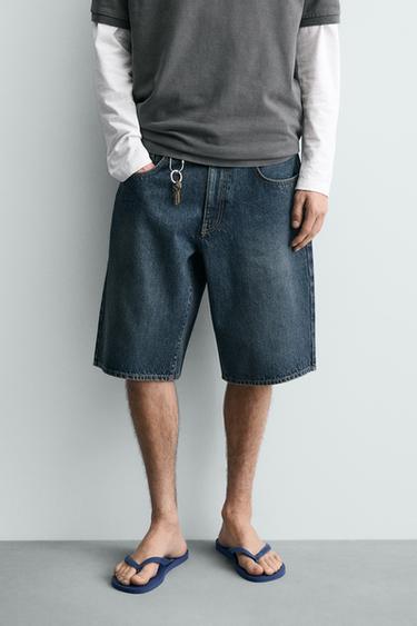 BERMUDA DENIM BAGGY FIT - Azul de Zara