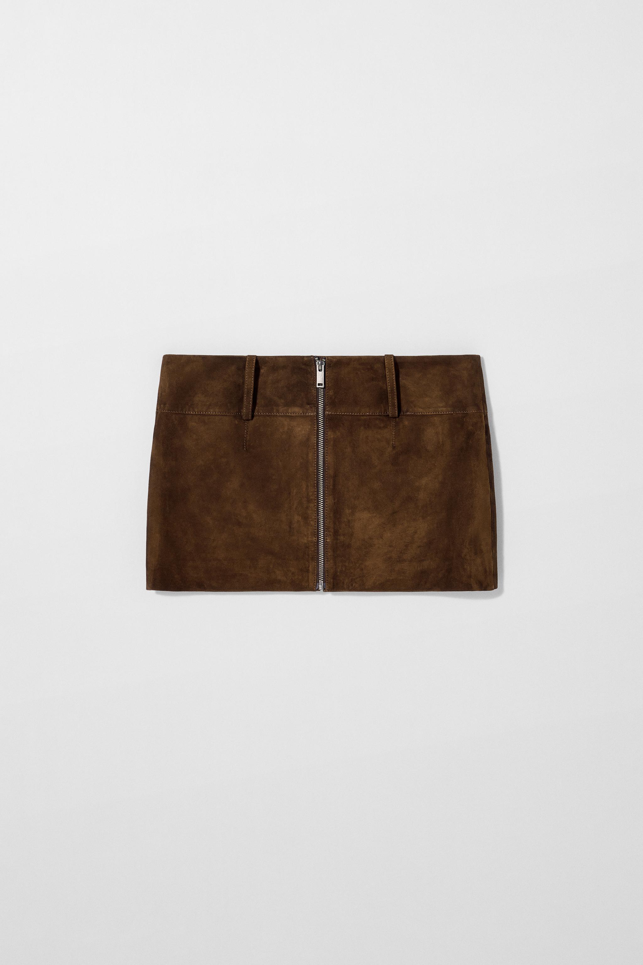 JUPE EN CUIR DE DAIM KATE MOSS X ZARA
