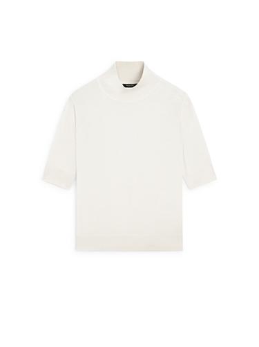 Pull en maille à détail de dos en soie mélangée - STUDIO - Ivoire de Zara