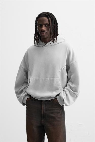 Zara BOXY FIT SWEATSHIRT - Light gray