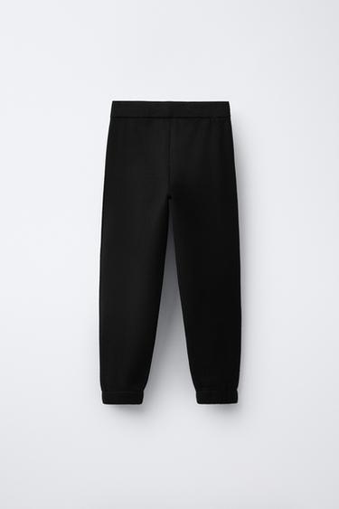 JOGGER KNIT TROUSERS - Black by Zara - Image 1