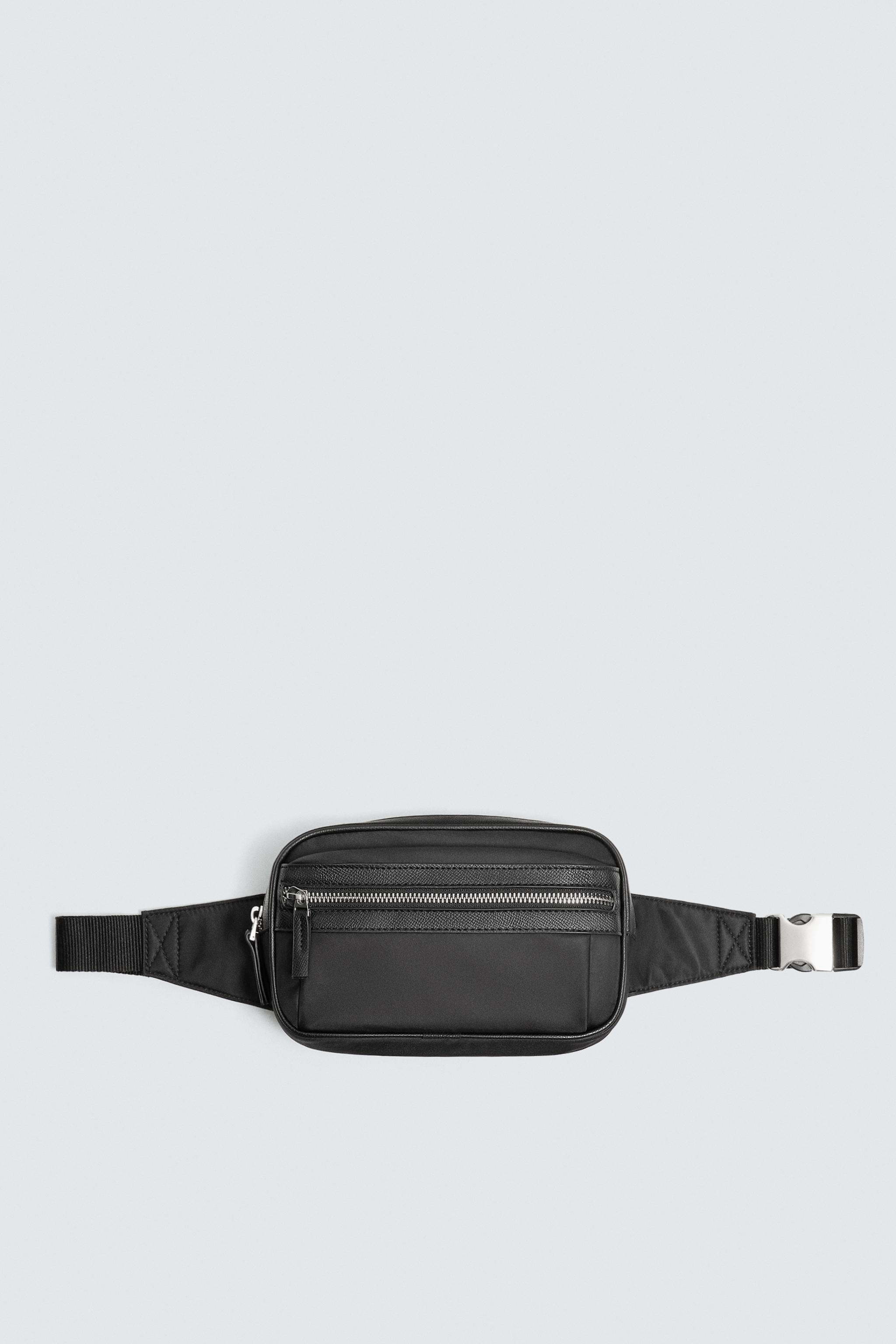 TECHNICAL FABRIC BELT BAG - Black | ZARA United States