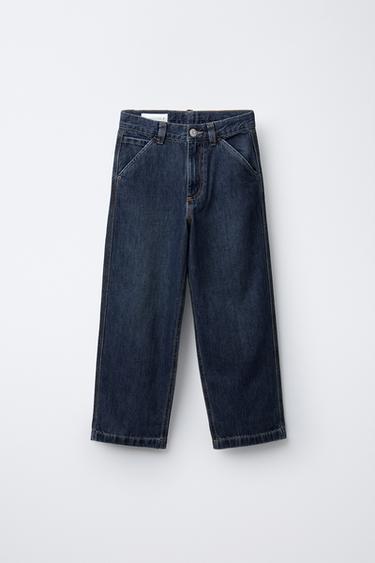 Zara SKATER STRAIGHT LEG JEANS - Blue