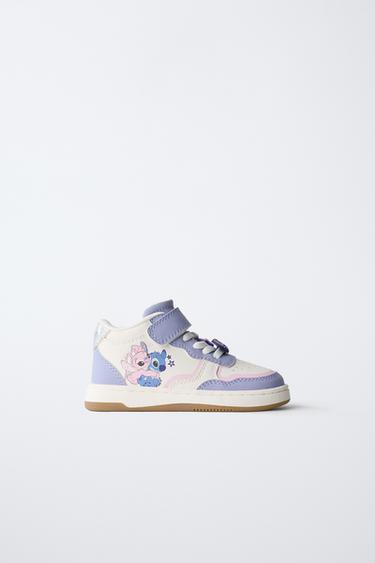 Zara LILO & STITCH © DISNEY HIGH-TOP SNEAKERS - White