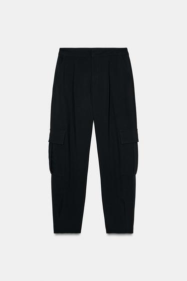 CARROT FIT CARGO TROUSERS - Black by Zara