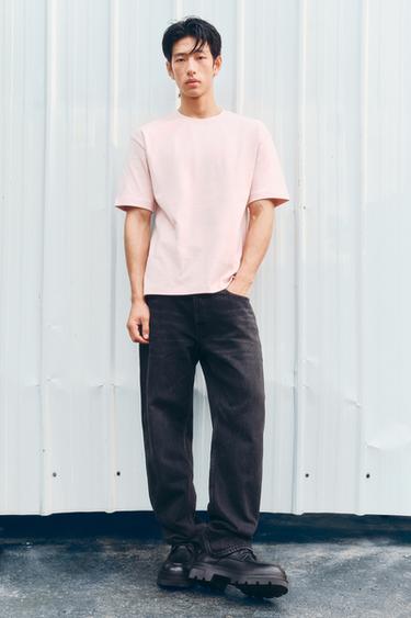 BASIC HEAVYWEIGHT T-SHIRT /03 - Faded pink by Zara