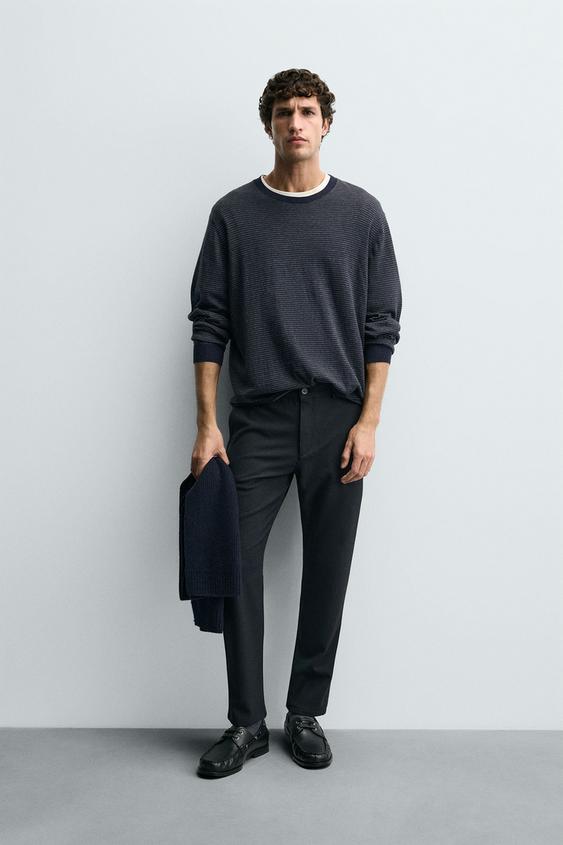 TEXTURED COMFORT TROUSERS